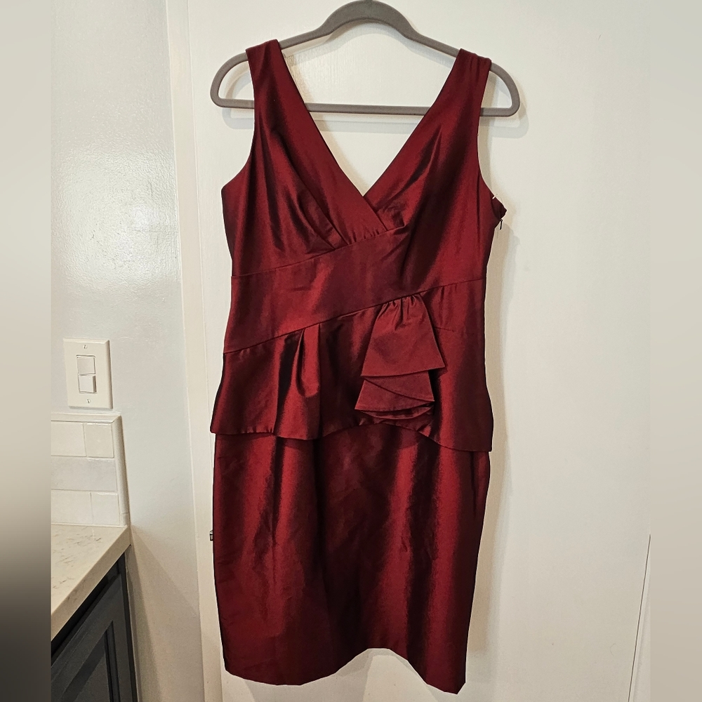 Jones New York Sleeveless Special Occasion Evening Dress Size 12P Ruby Red